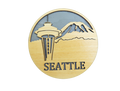 Seattle Coaster — handcrafted laser-cut basswood by Tranquil Studio